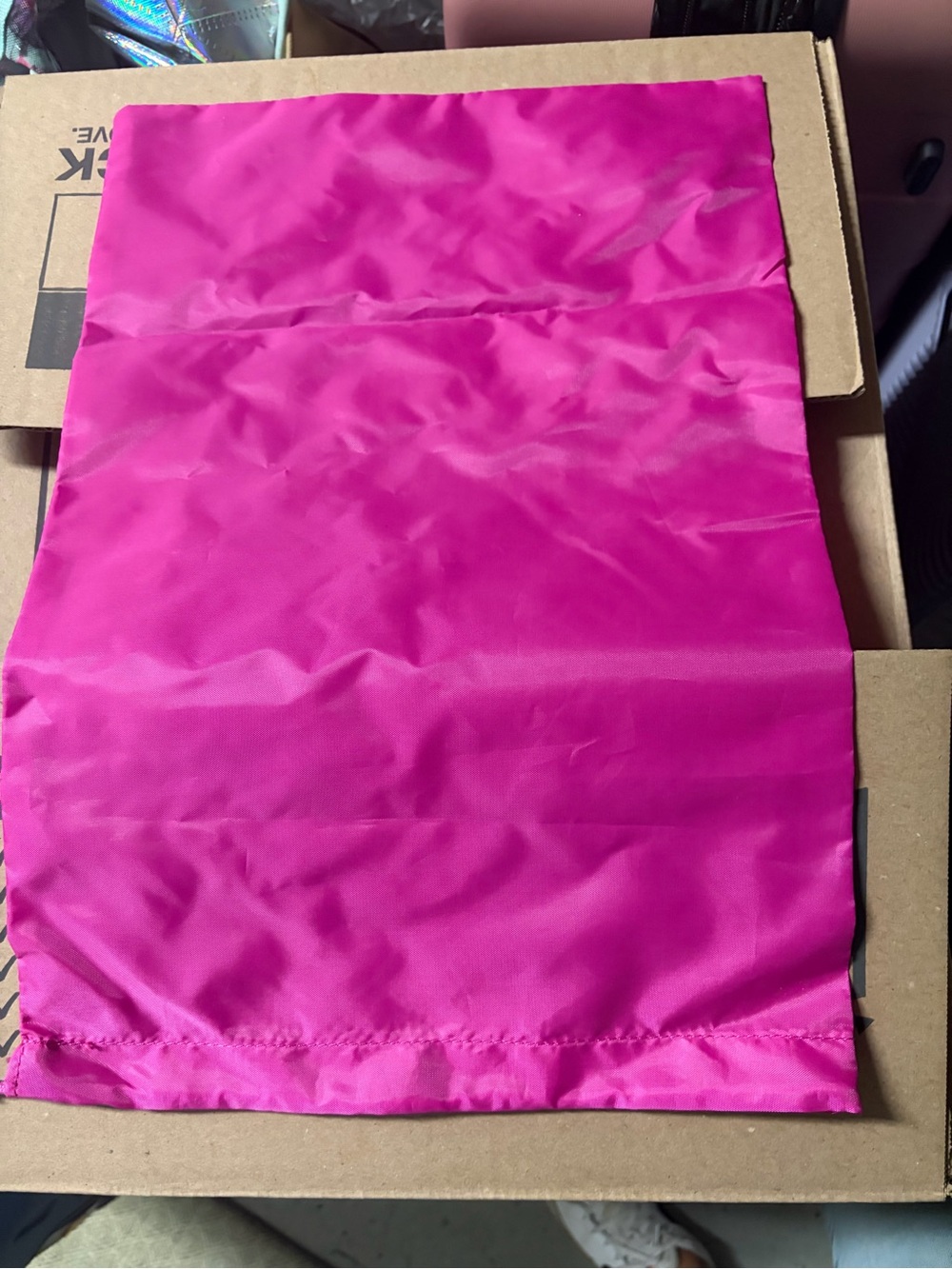 Pink Drawstring Bag